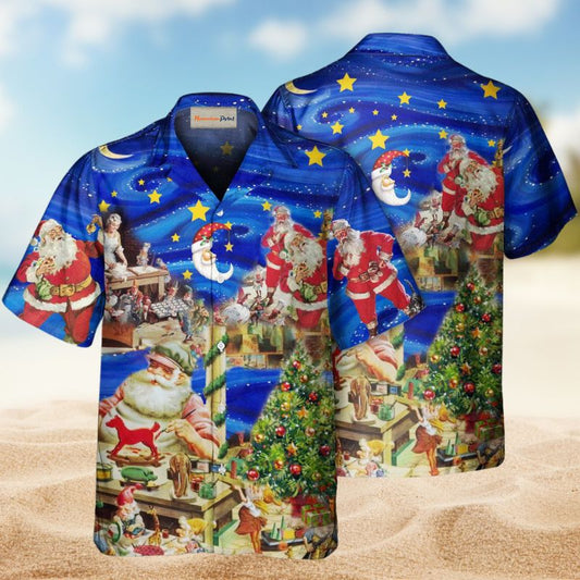 Christmas Santa’s Toy Workshop – Hawaiian Shirt