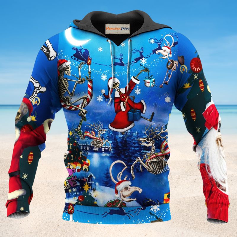 Christmas Skull Moon Star - 3D Hoodie