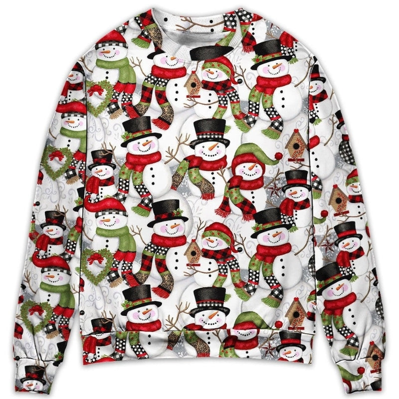Christmas Snowman Family Happy Holiday – Sweater - Ugly Christmas Sweater