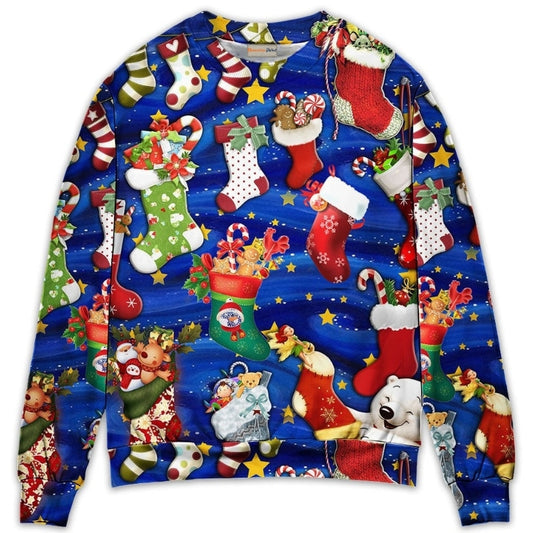 Christmas Socks Tree Seasons Of Joy – Sweater - Ugly Christmas Sweater
