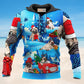 Christmas With My Pug Colorful - 3D Hoodie