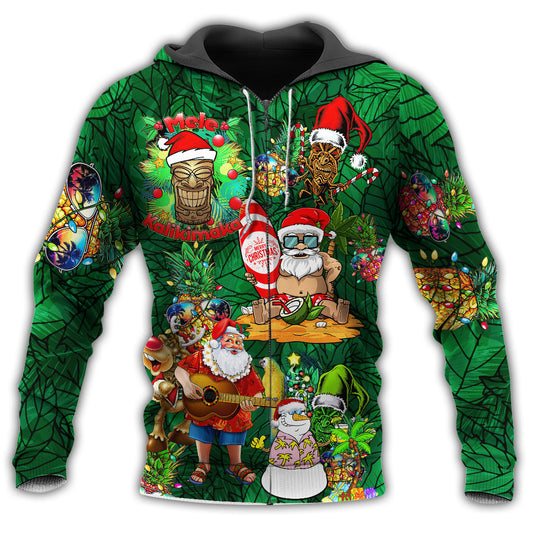 Tiki Christmas Hawaii Style - 3D Hoodie