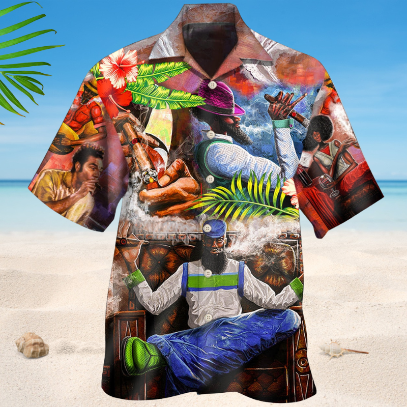Cigar Tropical Floral Style – Hawaiian Shirt