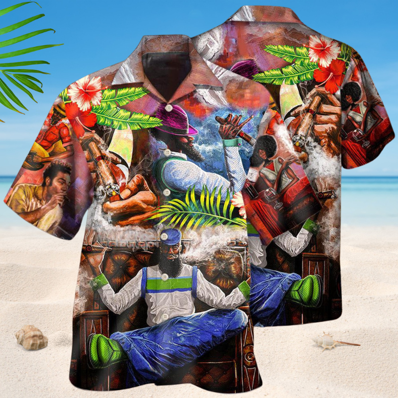 Cigar Tropical Floral Style – Hawaiian Shirt