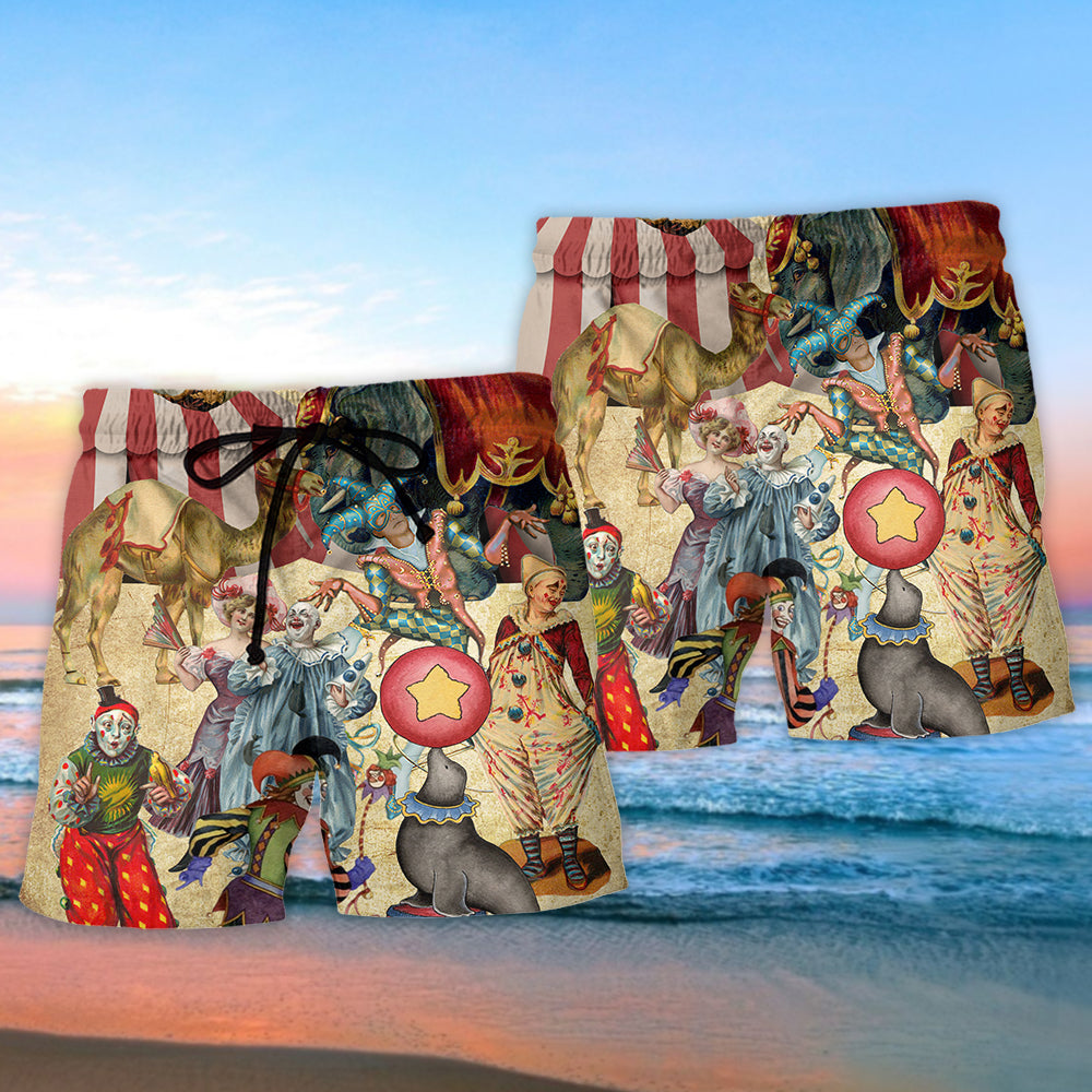 Circus Warning Funny Vintage – Beach Short