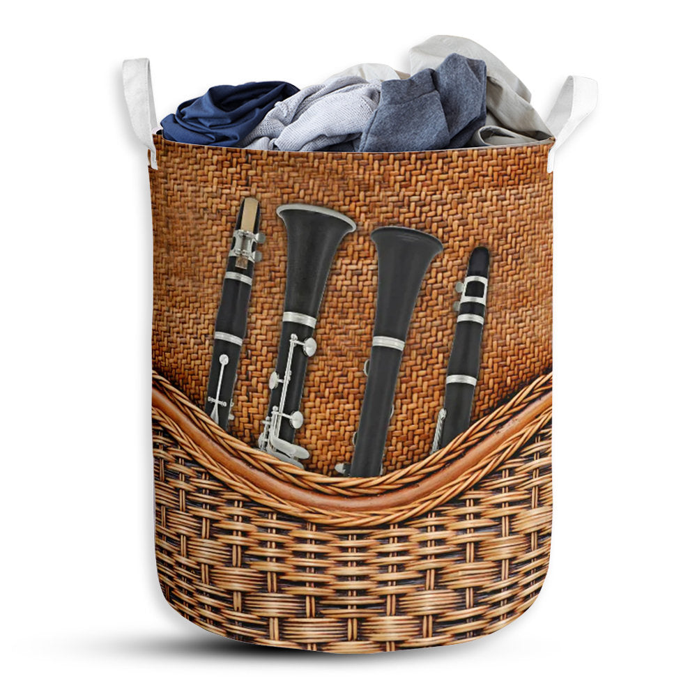 S: 17.72”x13.78” (45x35 cm) Clarinet Rattan Teaxture - Laundry Basket - Owls Matrix LTD