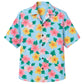 Classic Floral Hawaiian Shirt- Copper Hibiscus Dusk Palm Print