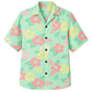Classic Floral Hawaiian Shirt- Emerald Hibiscus Rainforest Print
