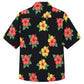 Classic Floral Hawaiian Shirt- Flame Hibiscus Sunset Bloom Print