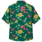 Classic Floral Hawaiian Shirt- Indigo Hibiscus Night Wave Print