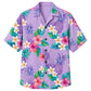 Classic Floral Hawaiian Shirt - Lavender Blossom Cluster Floral Print