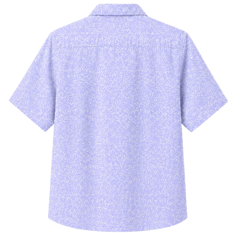 Classic Floral Hawaiian Shirt - Lavender Blossom Garden Print for Men