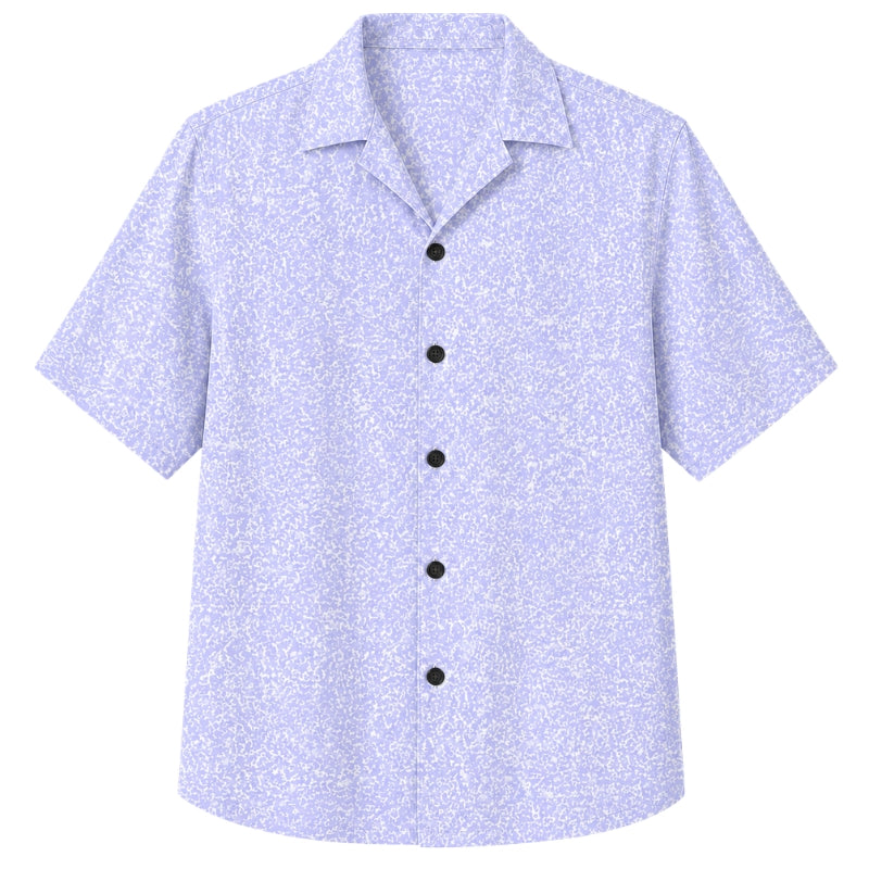 Classic Floral Hawaiian Shirt - Lavender Blossom Garden Print for Men