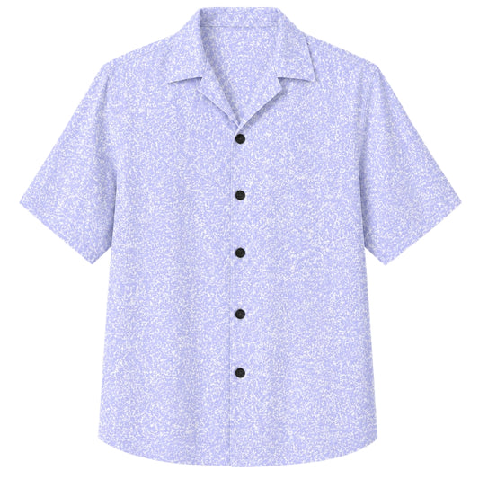Classic Floral Hawaiian Shirt - Lavender Blossom Garden Print for Men