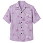Classic Floral Hawaiian Shirt - Lavender Blossom Leaf Print for Summer