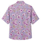 Classic Floral Hawaiian Shirt - Lavender Blossom Wave Print for Summer