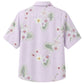 Classic Floral Hawaiian Shirt - Lavender Fern Bloom Design for Summer