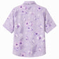 Classic Floral Hawaiian Shirt - Lavender Fern Flower Print for Summer