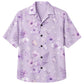 Classic Floral Hawaiian Shirt - Lavender Fern Flower Print for Summer