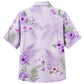Classic Floral Hawaiian Shirt - Lavender Floral Cascade Print for Men