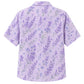 Classic Floral Hawaiian Shirt - Lavender Floral Leaf Print for Summer