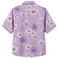 Classic Floral Hawaiian Shirt - Lavender Floral Wave Print for Summer