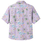 Classic Floral Hawaiian Shirt - Lavender Hibiscus Bloom Print for Men