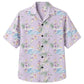Classic Floral Hawaiian Shirt - Lavender Hibiscus Bloom Print for Men