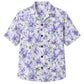 Classic Floral Hawaiian Shirt - Lavender Hibiscus Cluster Print Style