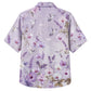 Classic Floral Hawaiian Shirt - Lavender Hibiscus Garden Floral Print