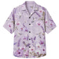 Classic Floral Hawaiian Shirt - Lavender Hibiscus Garden Floral Print