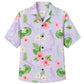 Classic Floral Hawaiian Shirt - Lavender Monstera Bloom Print for Men