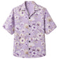 Classic Floral Hawaiian Shirt - Lavender Monstera Floral Floral Print