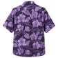 Classic Floral Hawaiian Shirt - Lavender Orchid Bloom Print for Summer