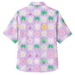 Classic Floral Hawaiian Shirt - Lavender Orchid Leaf Print for Summer