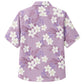 Classic Floral Hawaiian Shirt - Lavender Orchid Monstera Floral Print