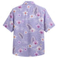 Classic Floral Hawaiian Shirt - Lavender Orchid Petal Bloom Print Style