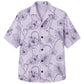Classic Floral Hawaiian Shirt - Lavender Orchid Vine Print for Summer