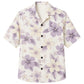 Classic Floral Hawaiian Shirt - Lavender Palm Frond Blossom Print Style