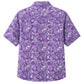 Classic Floral Hawaiian Shirt - Lavender Palm Leaf Floral Print Style