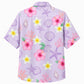 Classic Floral Hawaiian Shirt - Lavender Petal Drift Print for Summer