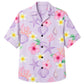 Classic Floral Hawaiian Shirt - Lavender Petal Drift Print for Summer