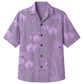Classic Floral Hawaiian Shirt - Lavender Petal Garden Print for Summer