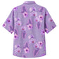 Classic Floral Hawaiian Shirt - Lavender Tropical Bloom Print for Men