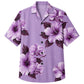 Classic Floral Hawaiian Shirt - Lavender Tropical Blossom Drift Print