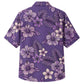 Classic Floral Hawaiian Shirt - Lavender Tropical Garden Floral Print