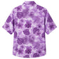 Classic Floral Hawaiian Shirt - Lavender Tropical Hibiscus Vine Print