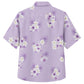 Classic Floral Hawaiian Shirt - Lavender Tropical Hibiscus Wave Print