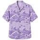 Classic Floral Hawaiian Shirt - Lavender Tropical Leaf Bloom Design