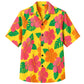 Classic Floral Hawaiian Shirt- Magenta Hibiscus Jungle Bloom Print